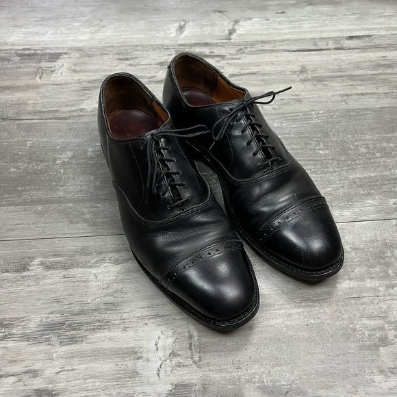 Allen Edmonds Byron Black Cap-Toe Oxfords Dress Shoes 9 D - Picture 1 of 15